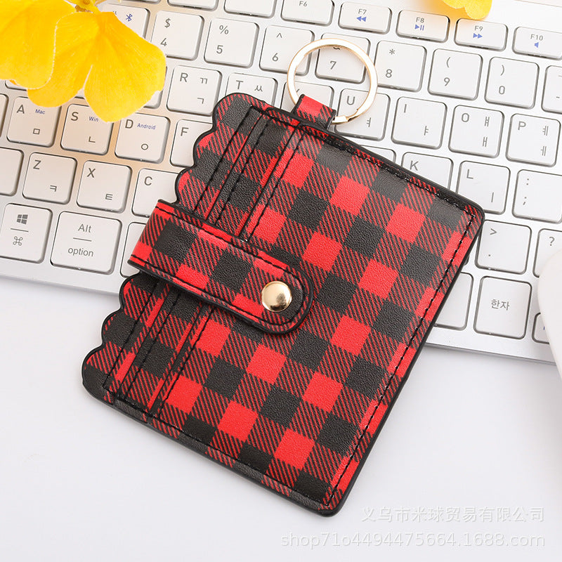 Wholesale Western Style Aztec Tie Dye Camouflage Plaid Leopard Print PU Pickup Bag Keychain ACC-KC-MiQiu001