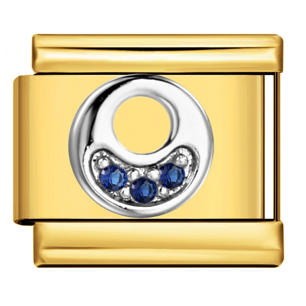 Wholesale 9mm Italian Charm Starter Bracelets DIY Letter Single Section Creative Stainless Steel Composable Bracelet