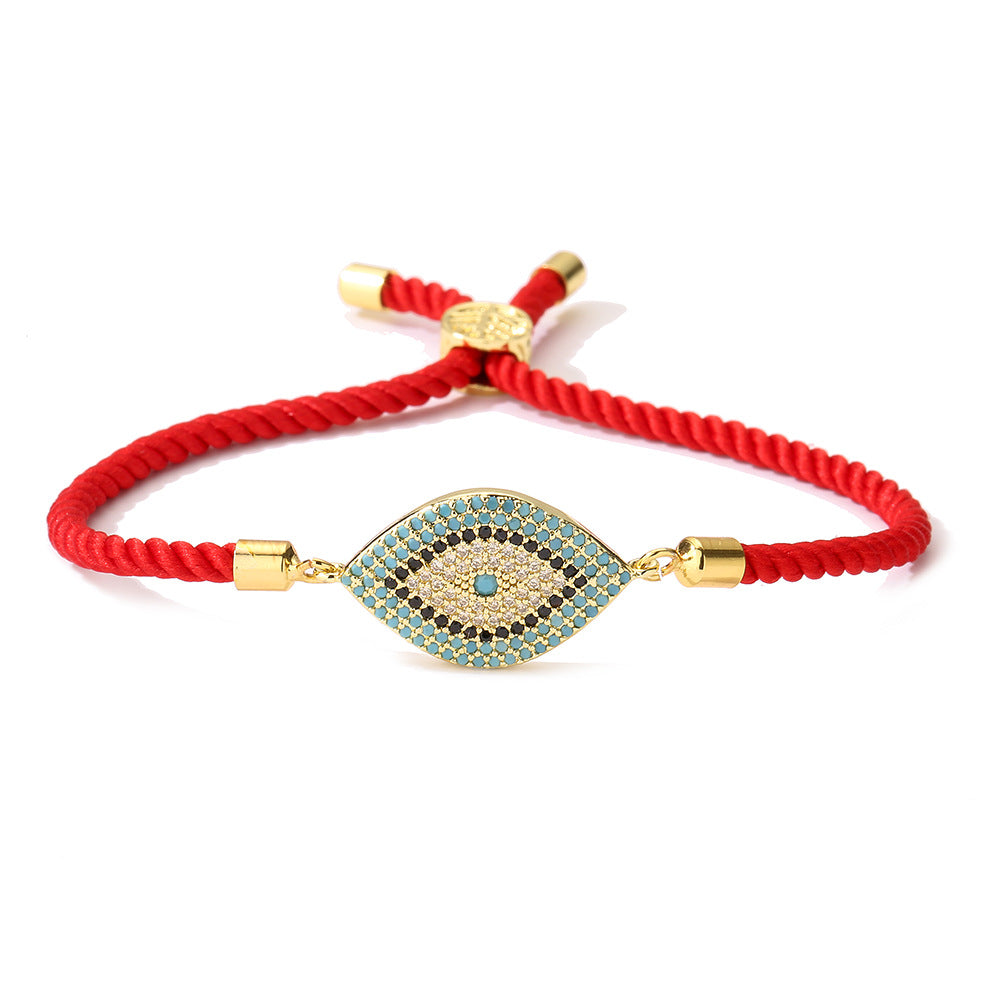 Wholesale Evil Eye Bracelet For Women Lucky Charm Copper Micro Pave Zircon Trendy Fashion Accessory For Everyday Wear