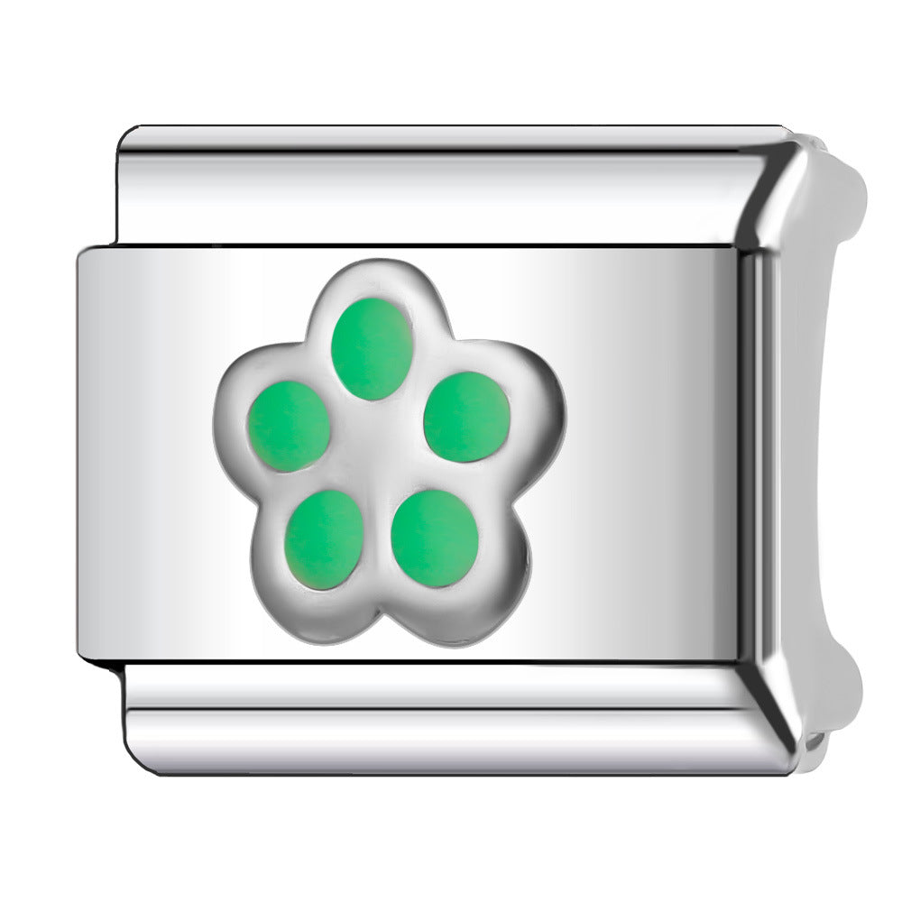 Wholesale Italian Charm Bracelet 9mm DIY Splicing Creative Pattern Stainless Steel Composable Bracelet