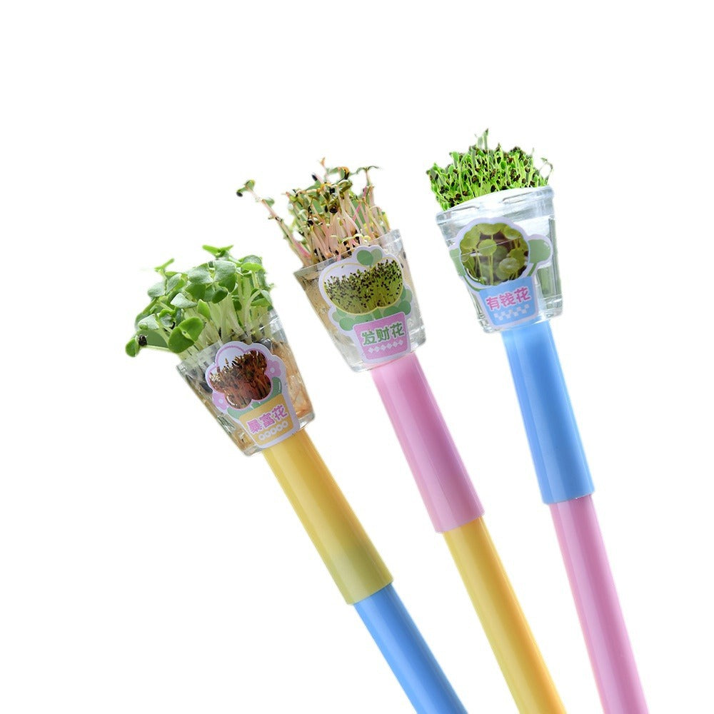 Wholesale  Creative Grass Pen Rich Flowers Rich Flowers Black Gel Pen  Ballpoint Pen