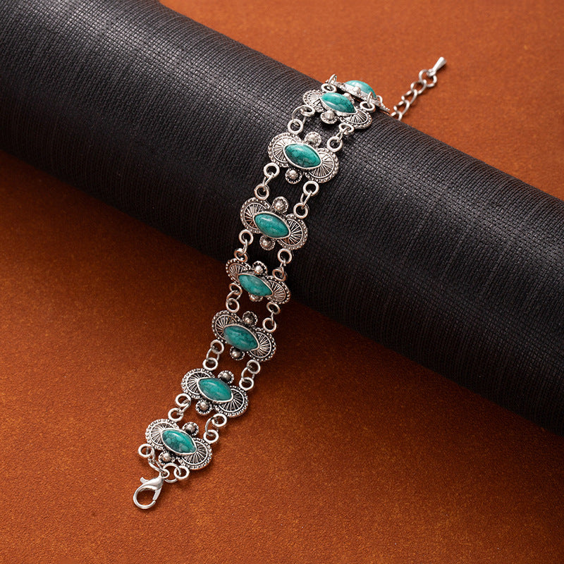 Wholesale Vintage Turquoise Bracelet Bohemian Ethnic Style for Women Gift Jewelry Accessory