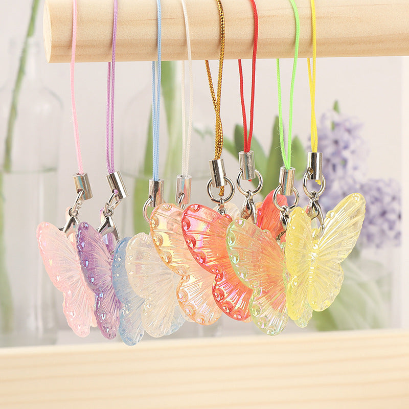 Wholesale Electroplated Butterfly Pendant Keychain