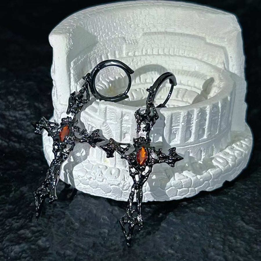 Wholesale  Hollow Gothic Cross Earrings