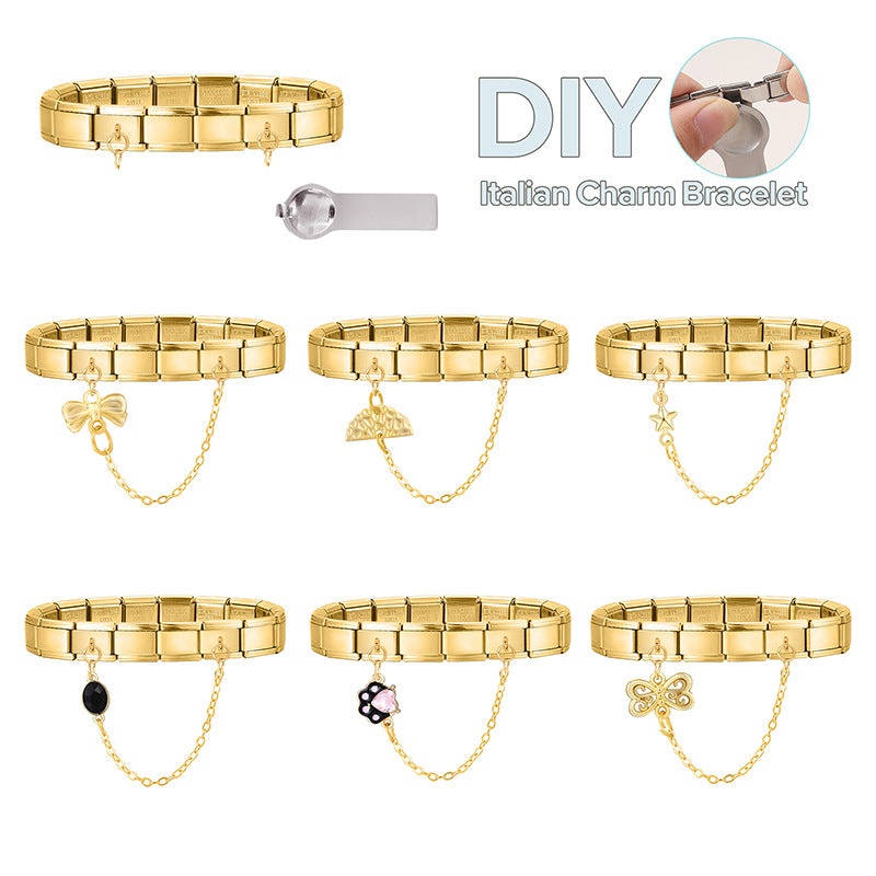 Wholesale Italian double hanging DIY Composable Bracelet Charms DIY Bracelets