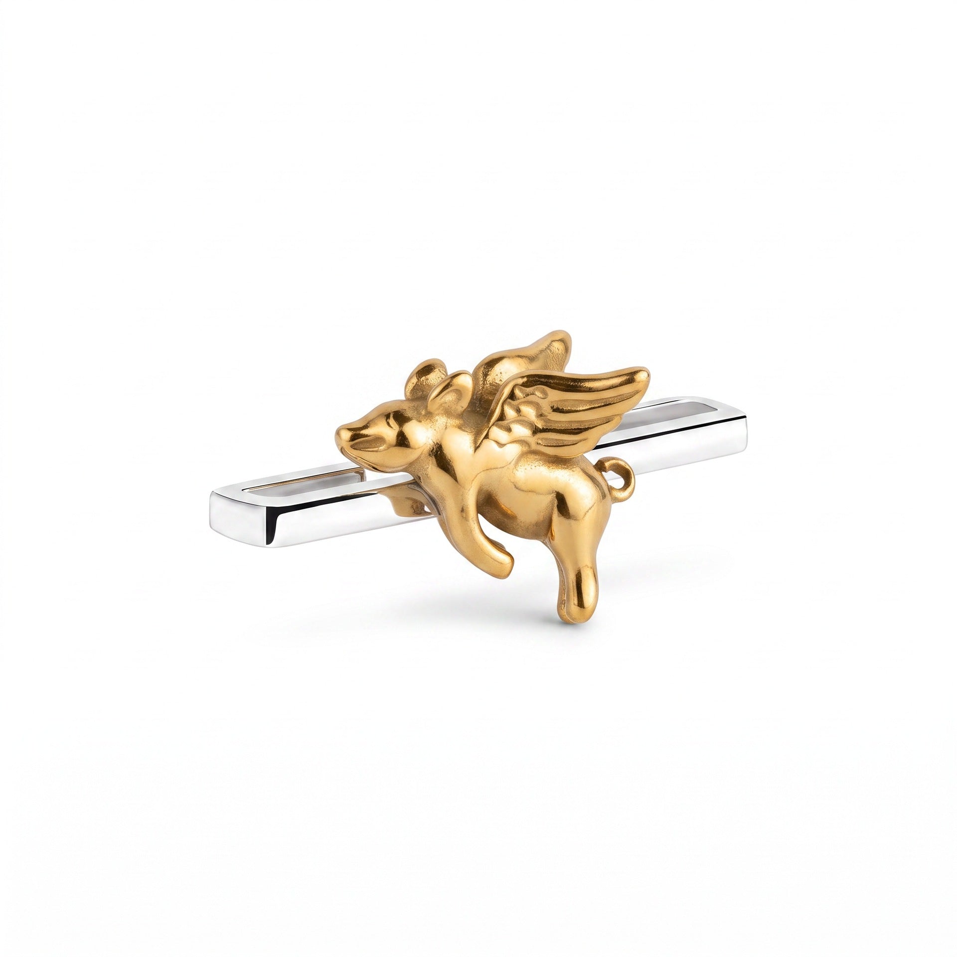 Wholesale Trendy Lion 18K Gold Plated Stainless Steel Watch Strap Charm DIY Jewelry Accessory Boutique Gift