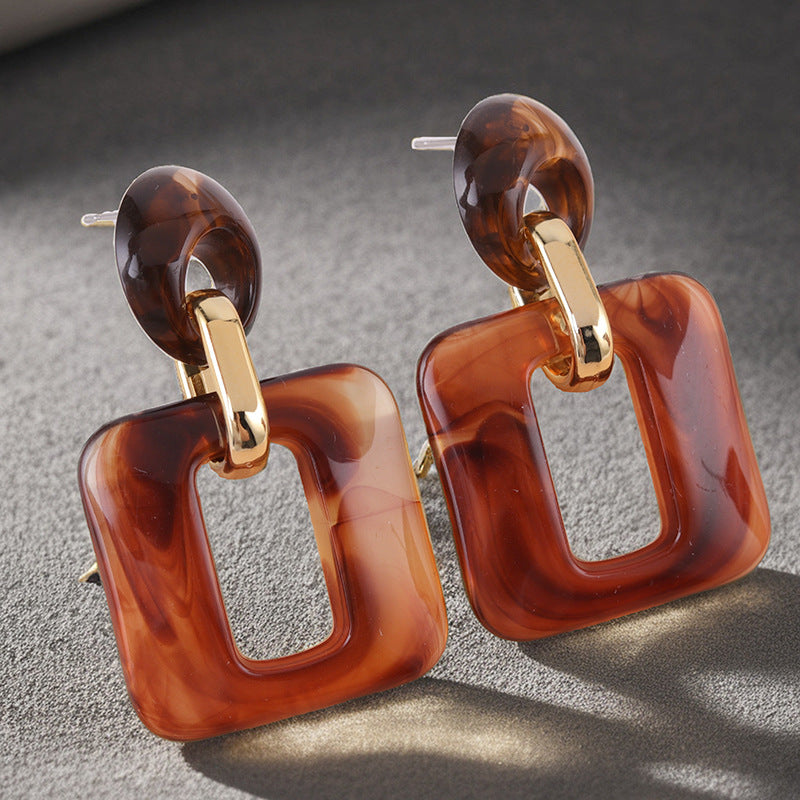 Wholesale  Geometry Square Acrylic Earrings