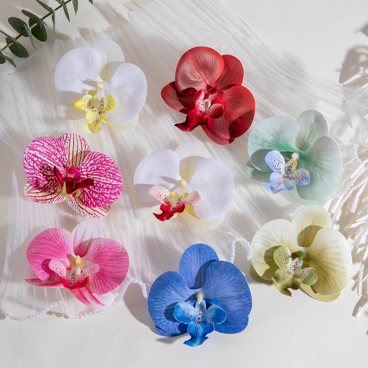 Wholesale three-dimensional color big butterfly orchid earrings