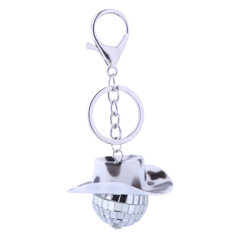 Wholesale Cowboy Hat Disco Mirror Ball Keychain ACC-KC-CT001