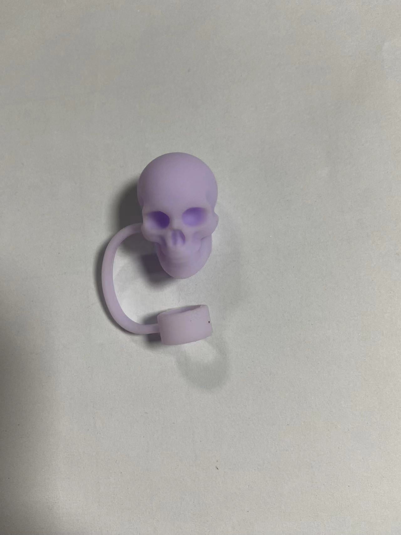 Wholesale  Skull Bat 10mm PVC Soft Straw Tube Cap