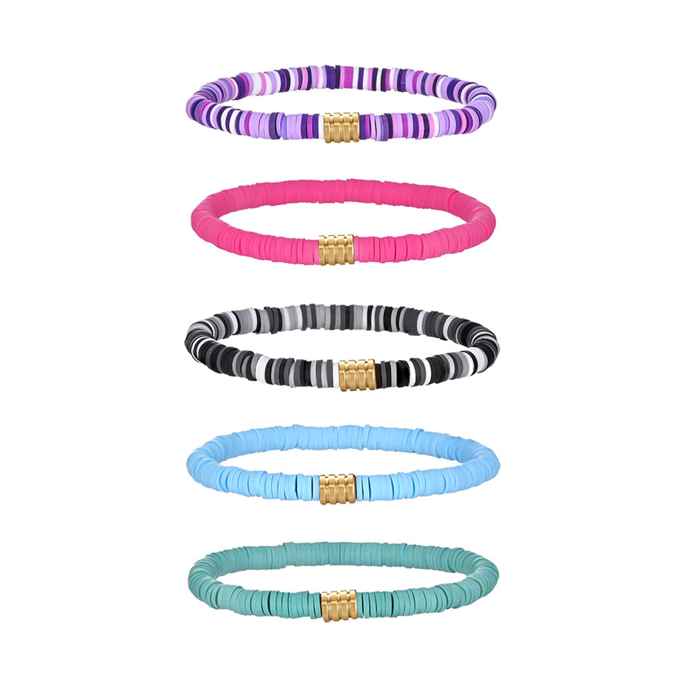 Wholesale Bohemian Colorful Soft Clay Bracelet