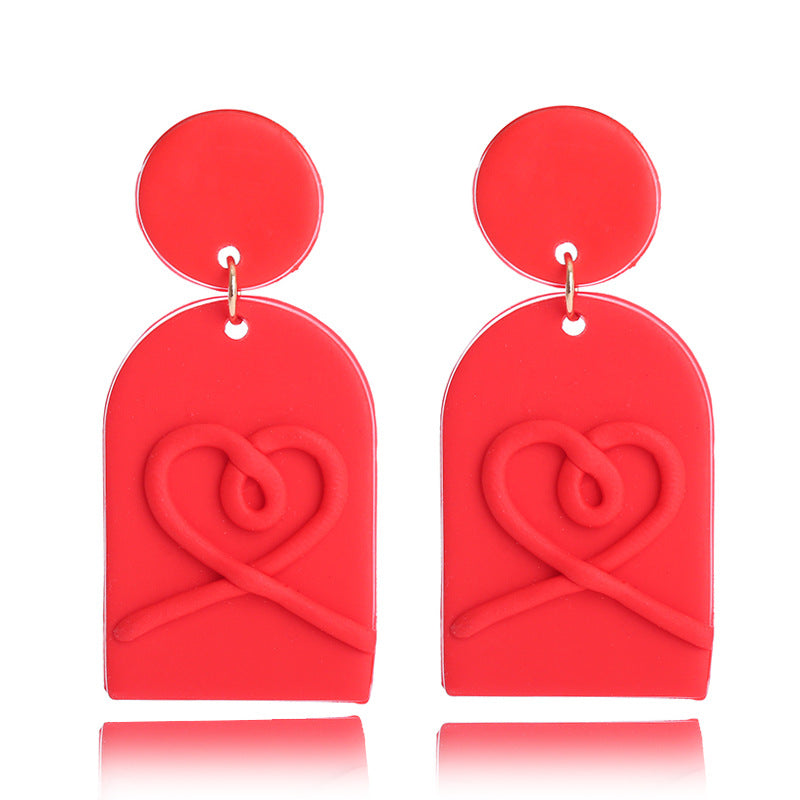 Wholesale Valentine's Day Supply Soft Pottery  Love Earrings