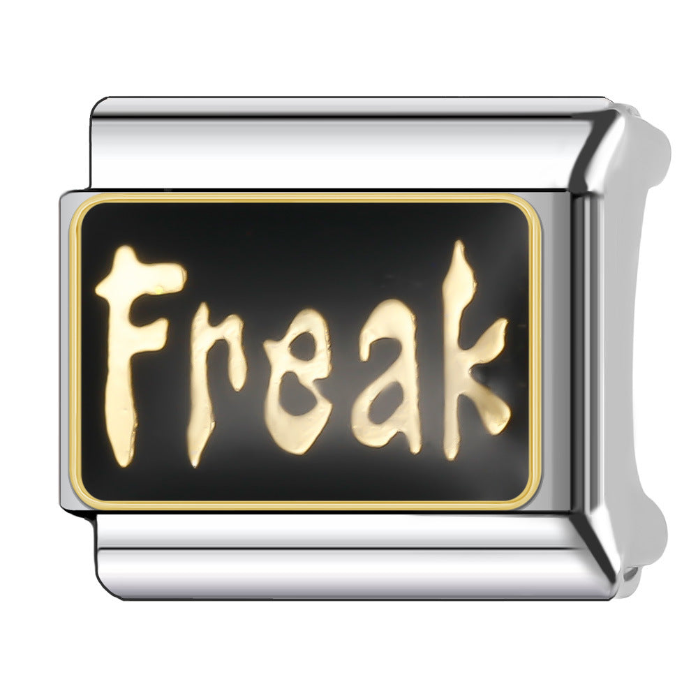 Wholesale Italian Charm Bracelet 9mm DIY Splicing Cute Creative Stainless Steel Composable Bracelet