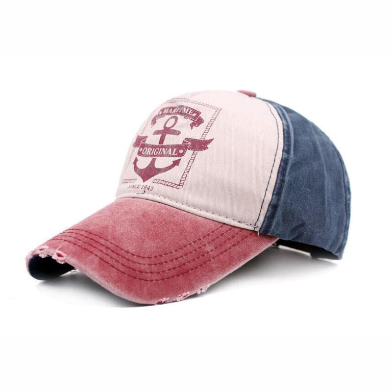 Wholesale  anchor retro distressed washed baseball cap
