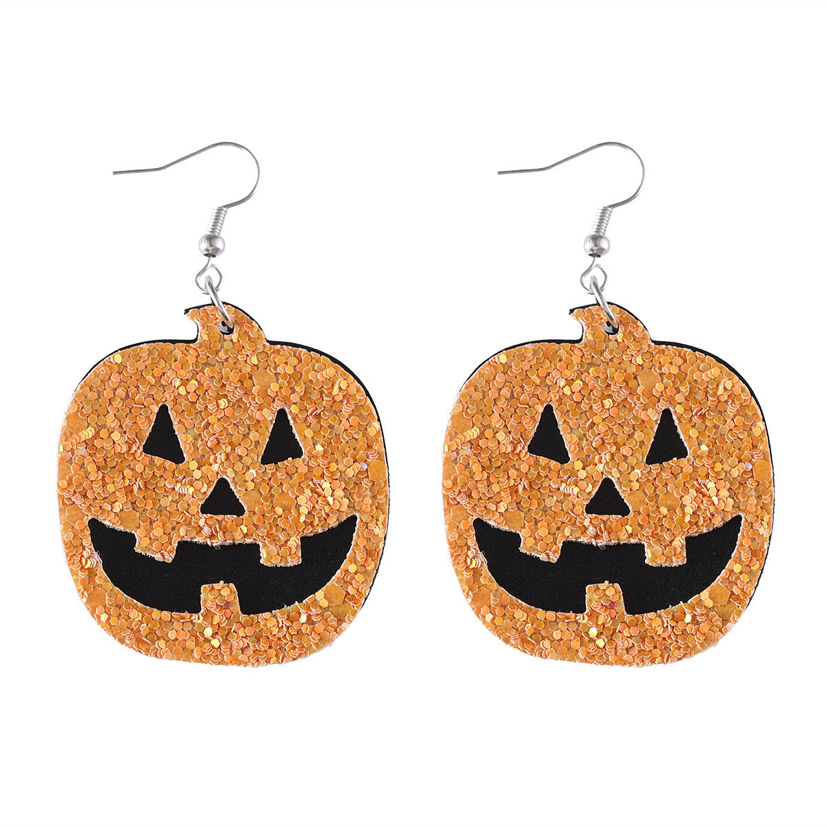 Wholesale Halloween grimace pumpkin sequins pendant earrings