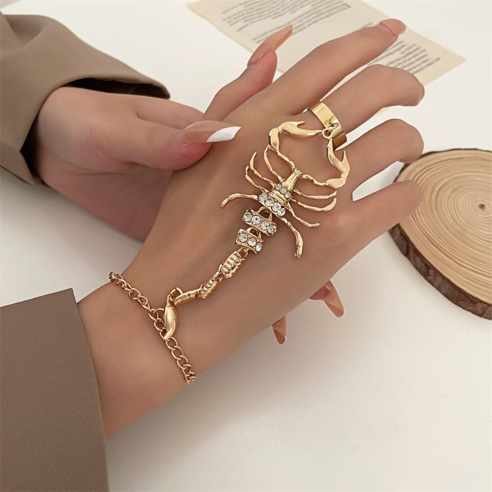 Wholesale Scorpion finger with micro-zirconia bracelet