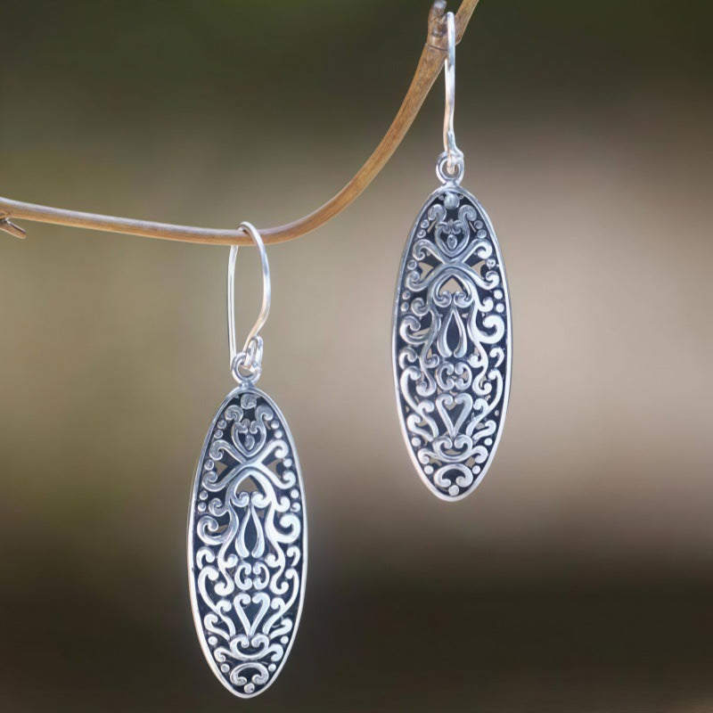 Wholesale Vintage Alloy Drop Earrings Bohemian Chic Geometric Design Fashion Accessory For Gift And Resale