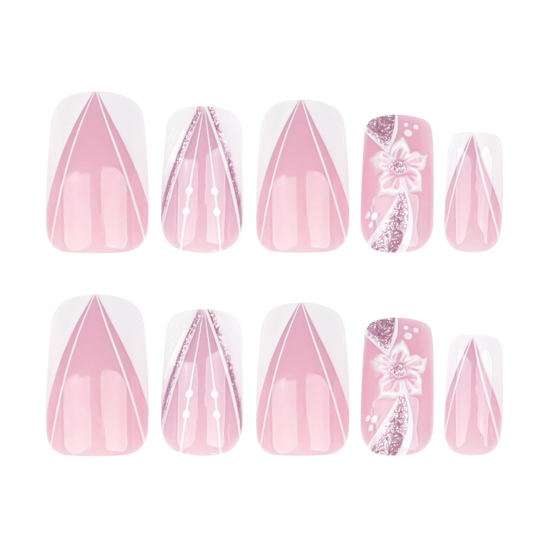 Wholesale 24 Pieces/box 3D Flowers Nails Kits Nail Stickers