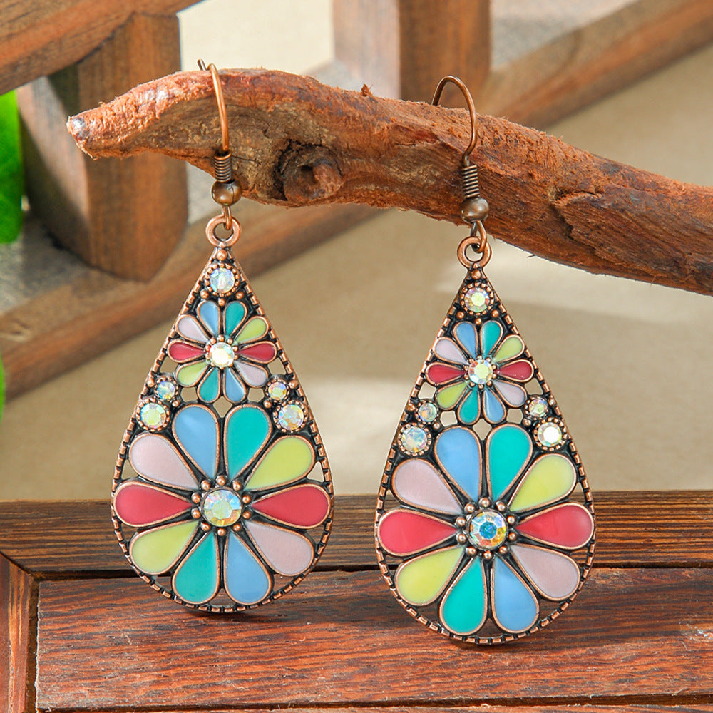 Wholesale  Bohemian Drop Earrings Earrings with Diamond Vintage