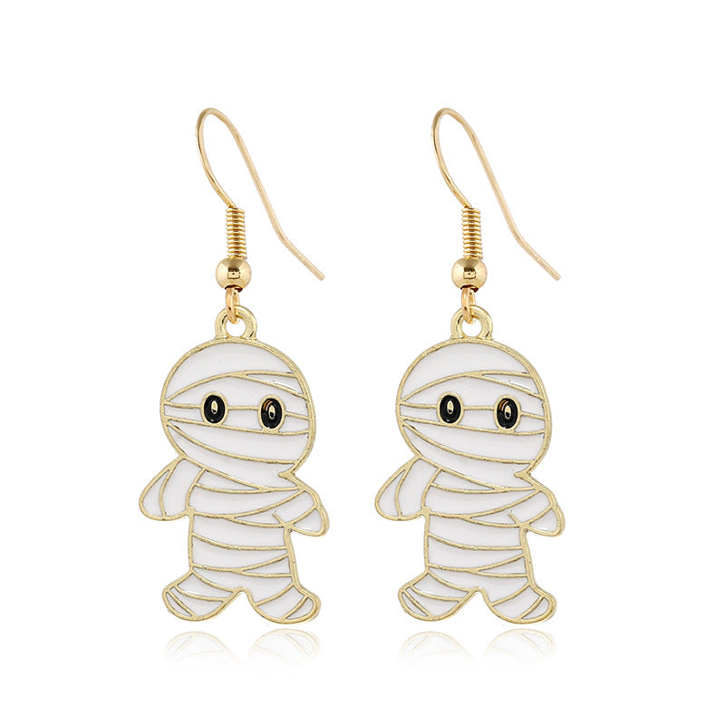 Wholesale   Creative Personalized Event Skull Alloy Earrings