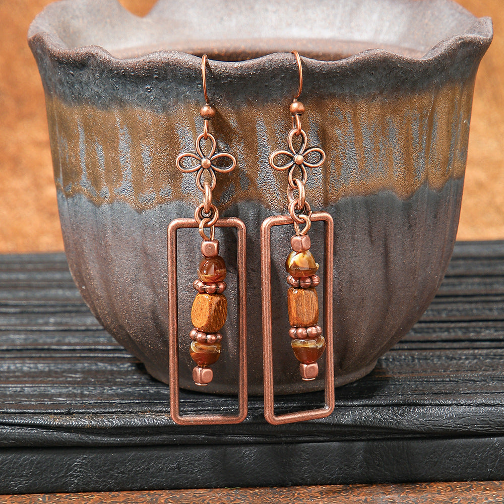 Wholesale Retro Bohemian Alloy Geometric Earrings for Everyday Wear