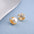 Wholesale Light luxury all-match Double-Sided Pearl plated 18K gold ear buckle