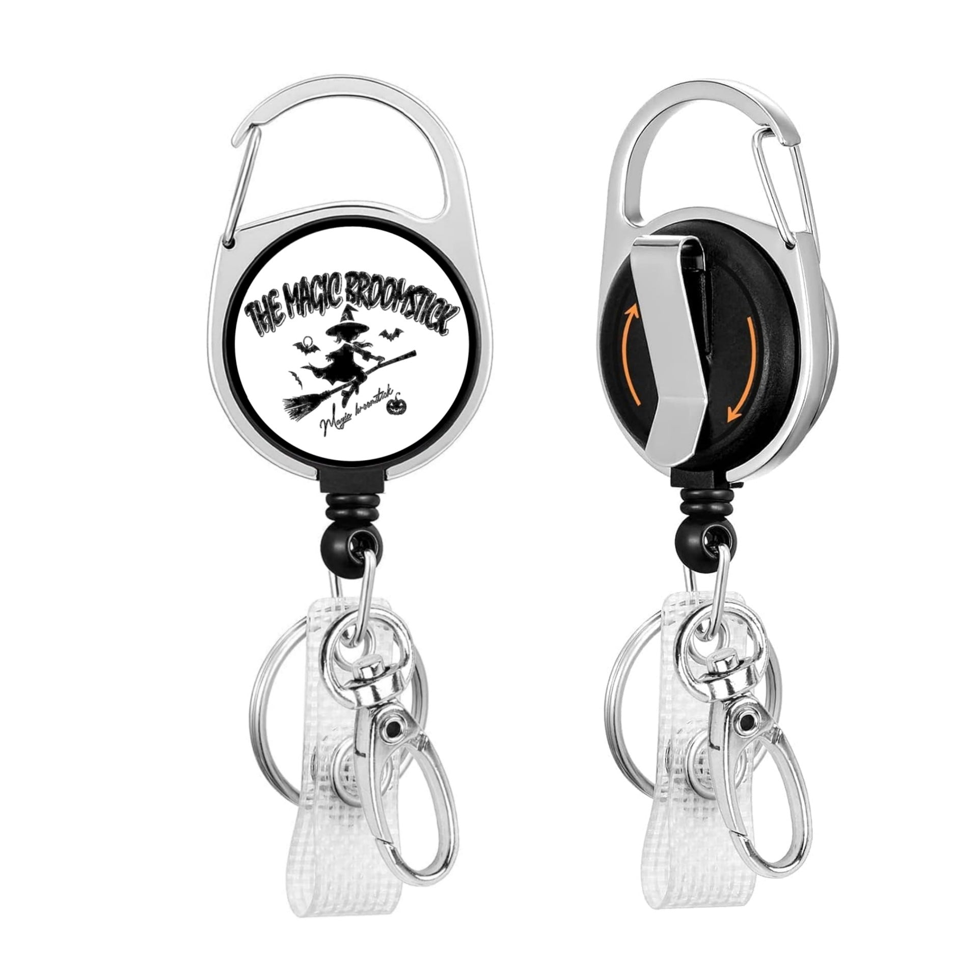 Wholesale Halloween Black Series Acrylic Retractable Clip Badge Keychain