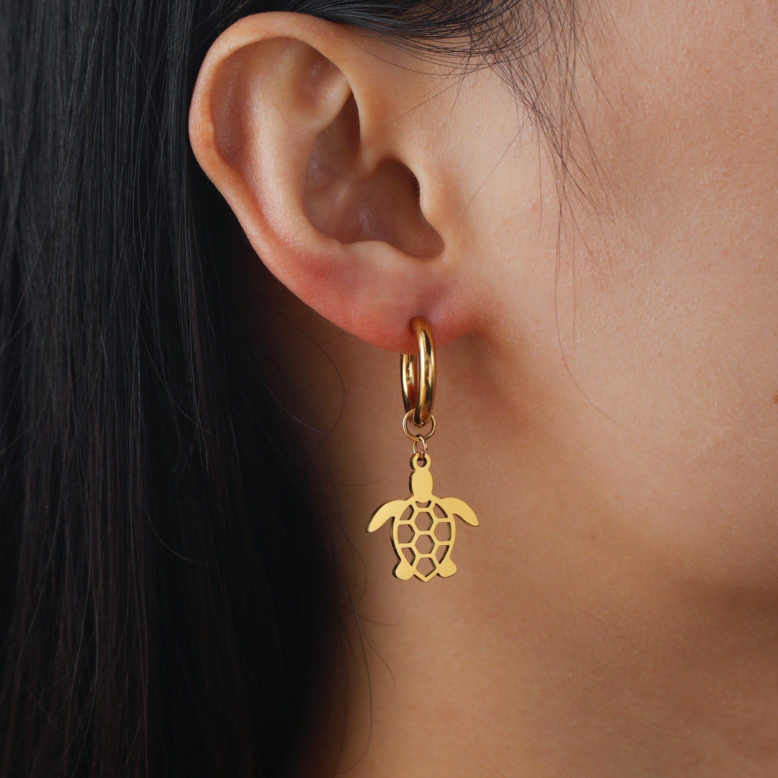Wholesale Turtle Earrings and Stainless Steel Earrings Accessories ACC-ES-QiJu001