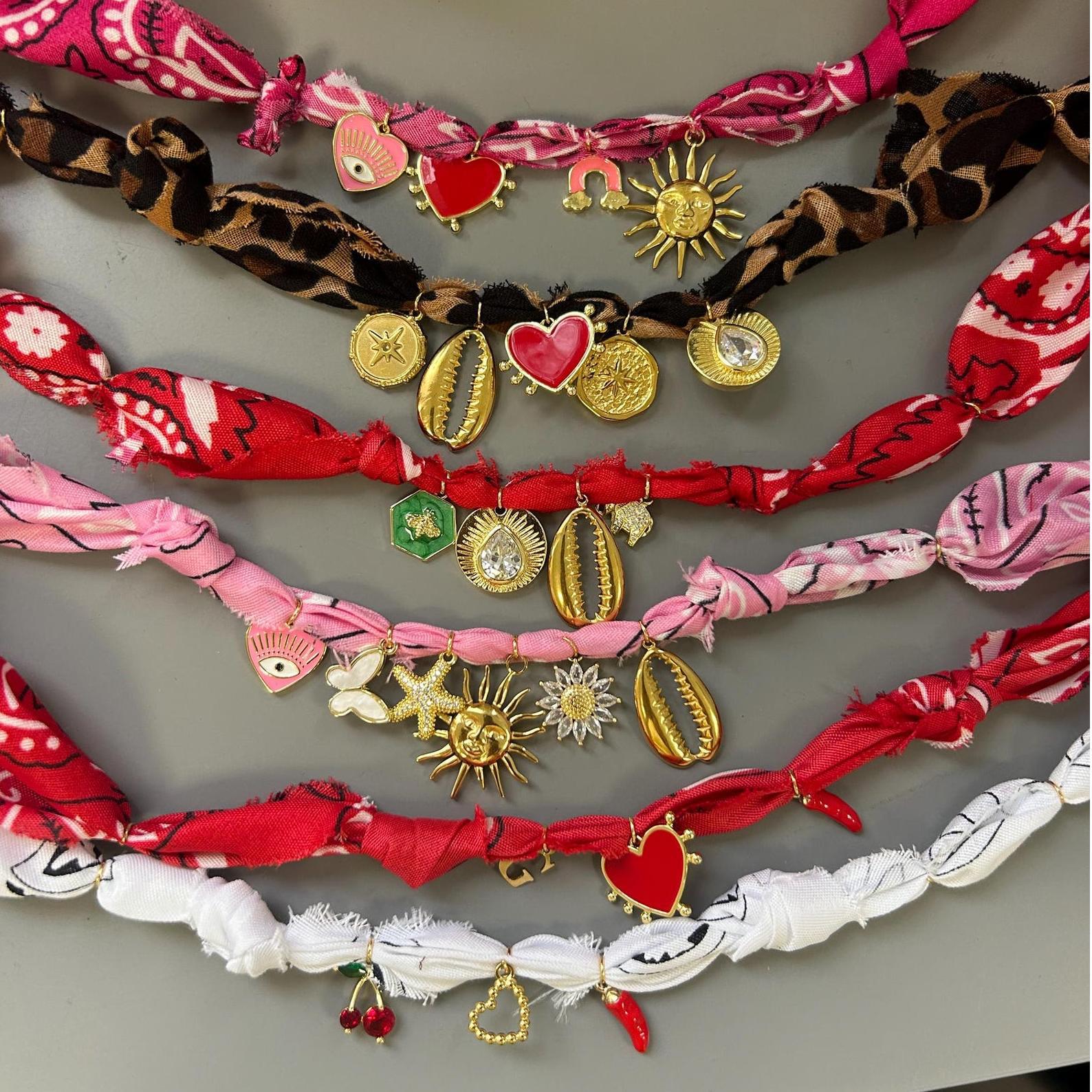 Wholesale Combination necklace Leopard pattern cloth scarf necklace