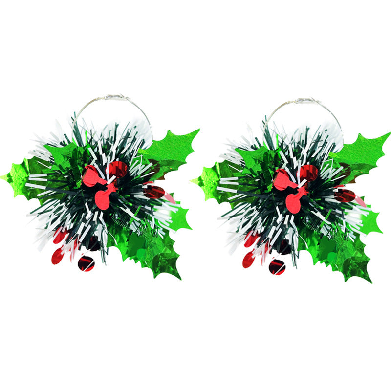 Wholesale 2 Pairs/pack Christmas Atmosphere Fireworks Earrings ACC-ES-HY179