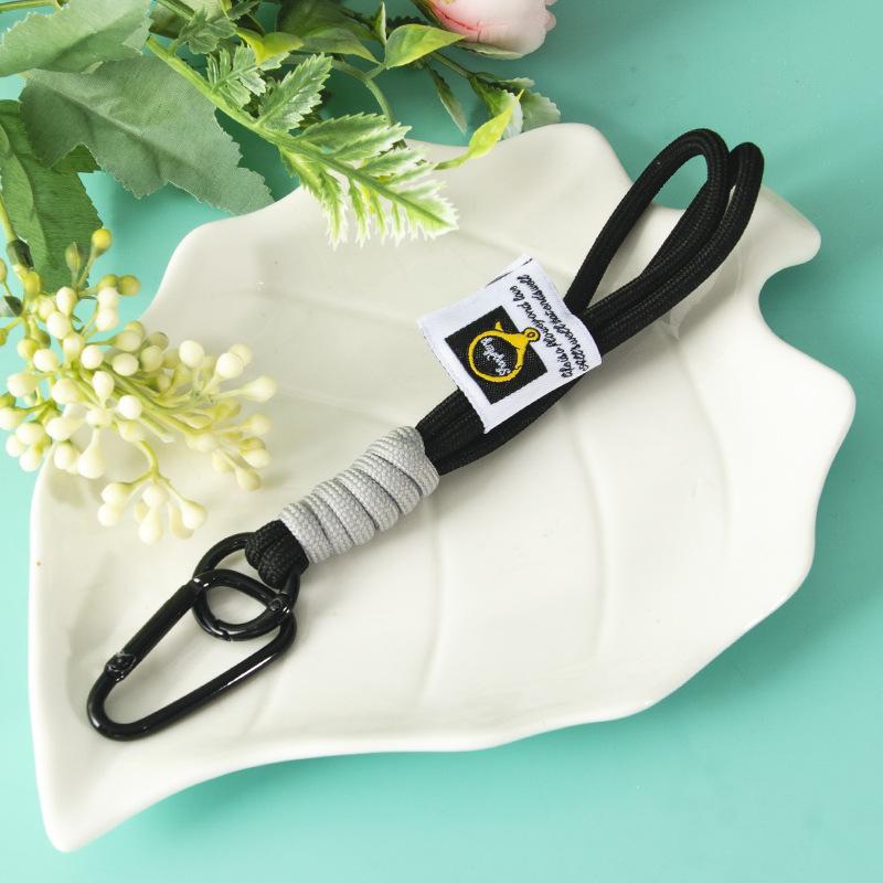 Wholesale Color matching lanyard nylon braided rope keychain