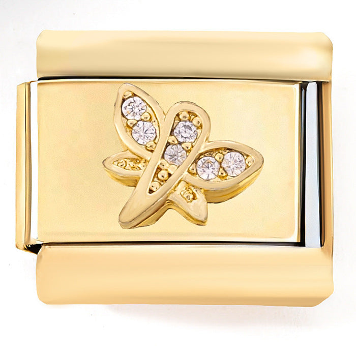 Wholesale Italian Charm Bracelet 9mm DIY Splicing Creative Pattern Stainless Steel Composable Bracelet