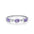 Wholesale S925 Sterling Silver Purple White Contrast Color Design Ring
