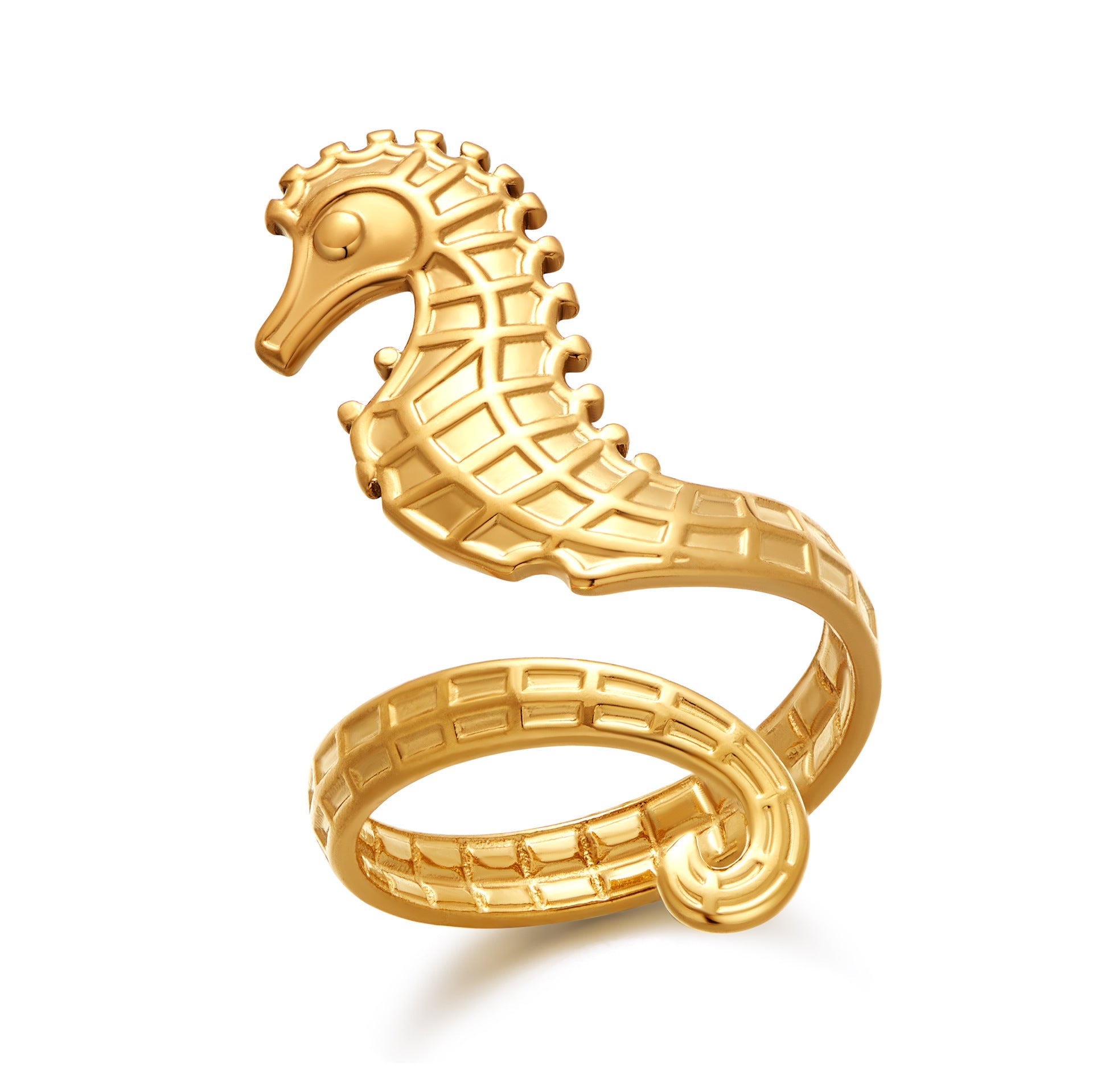Wholesale seahorse simple Adjustable rings