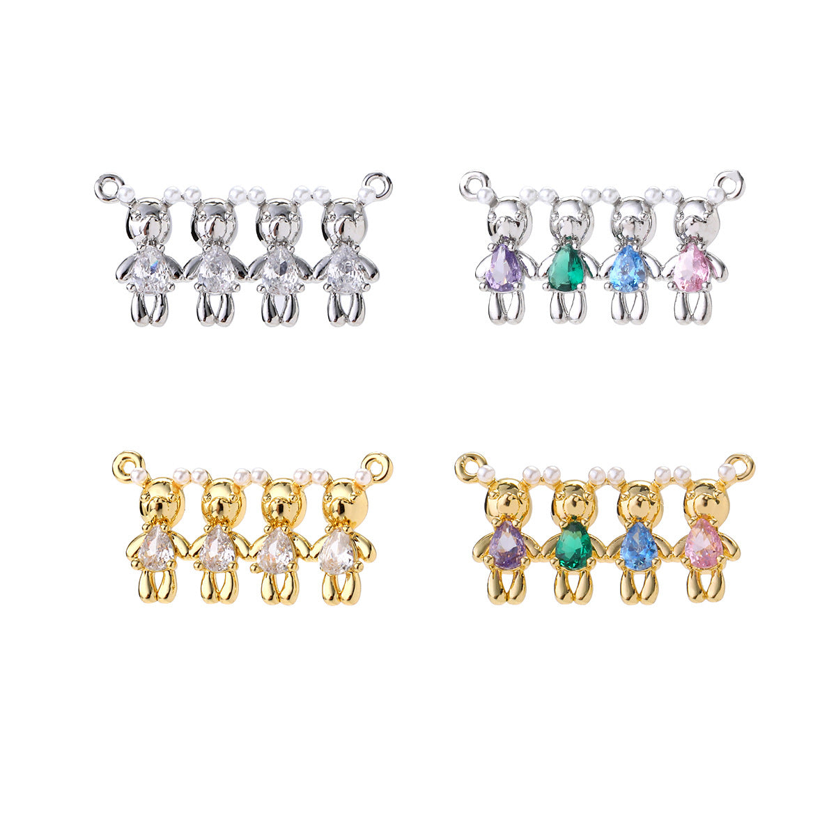Wholesale Matching Couple Pendant Necklace 14K Gold Plated Brass Zircon Choker Fashion Accessory Gift Boutique Resale
