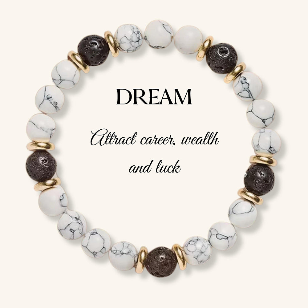 Wholesale Bohemian Vintage Style Semi-precious Stone Men's Beaded Bracelet