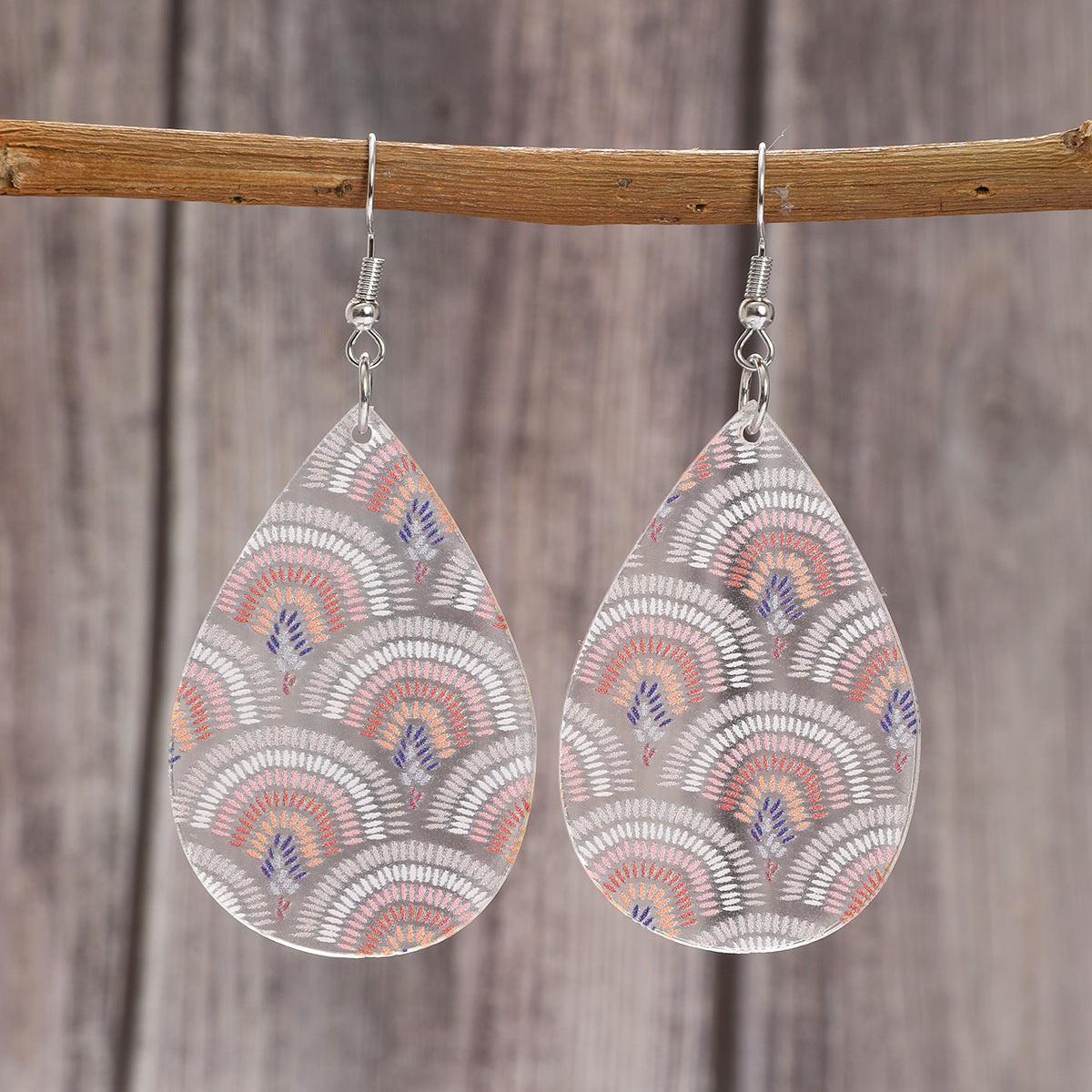 Wholesale  drop shaped pumpkin shell acrylic earrings