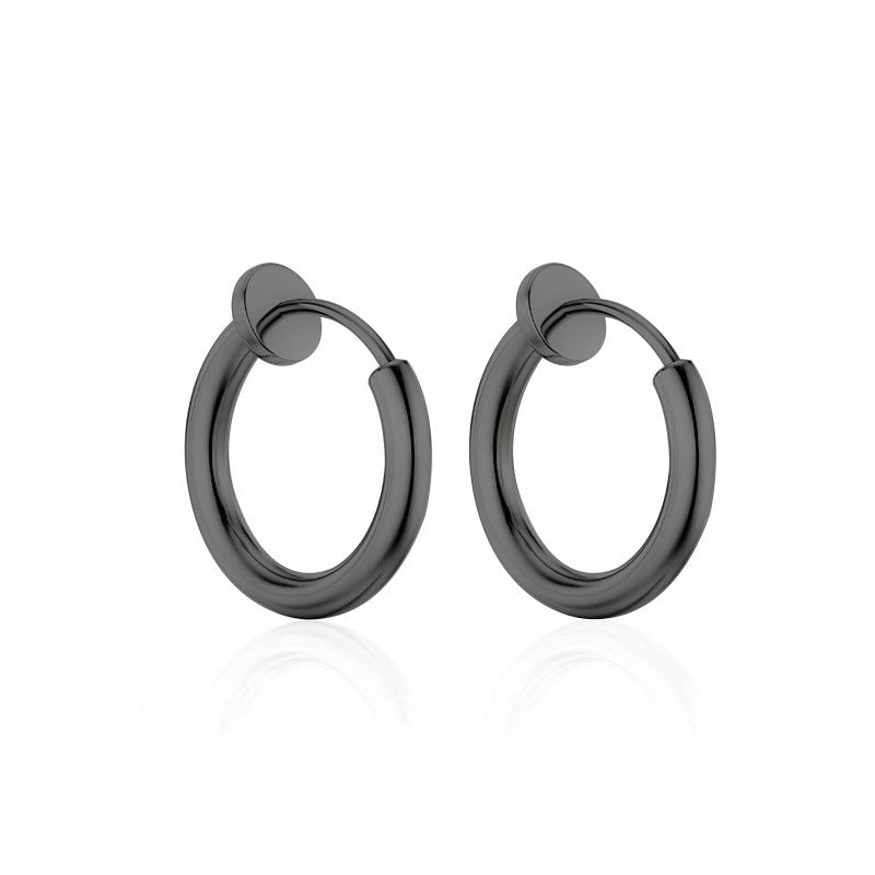 Wholesale titanium steel ear clip men's ear bone clip does not fade earrings