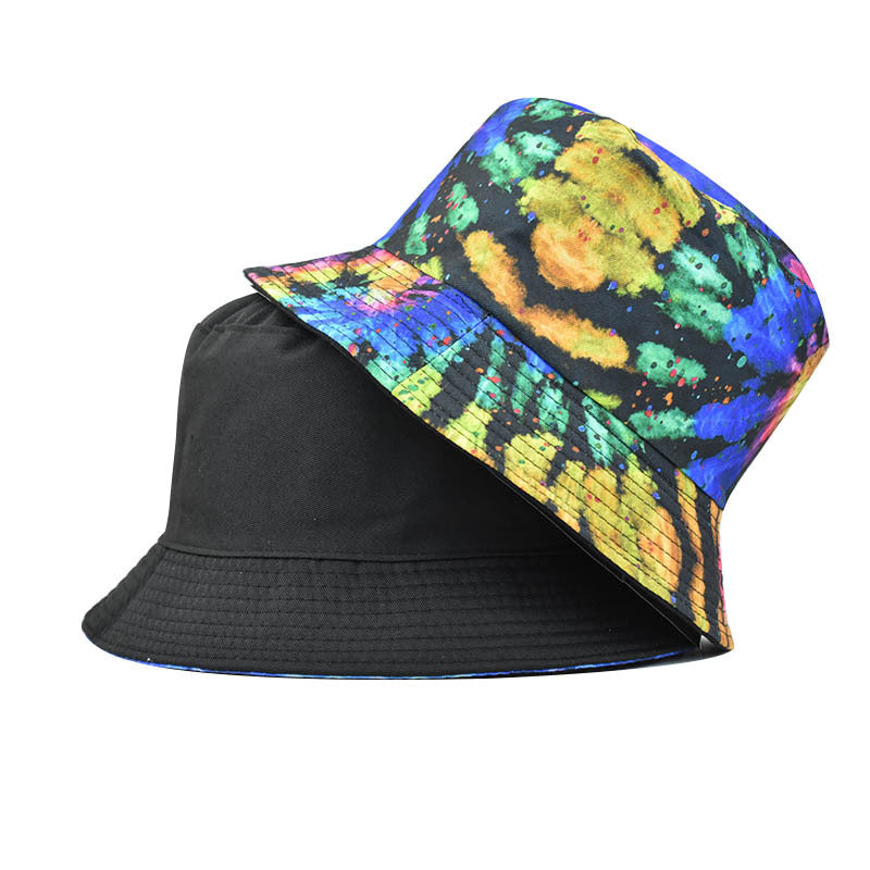 Wholesale Colorful Tie Dye Bucket Hat For Men Women Wide Brim Sun Hat Trendy Summer Fashion Accessory