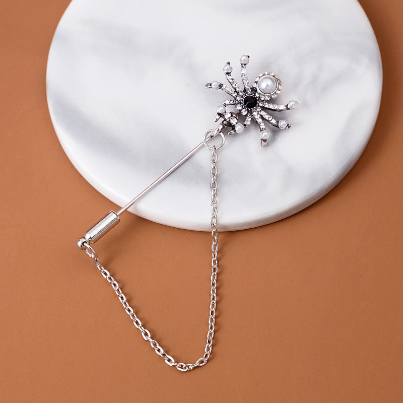 Wholesale  Exaggerated  Diamond Metal Chain Brooch