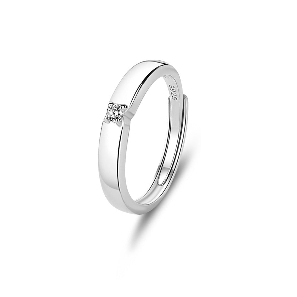 Wholesale S925 sterling silver flash diamond open ring