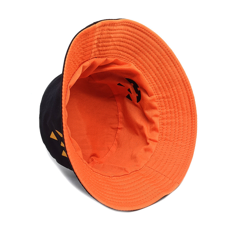 Wholesale   Embroidered Pumpkin Fisherman Hat Bucket Hat