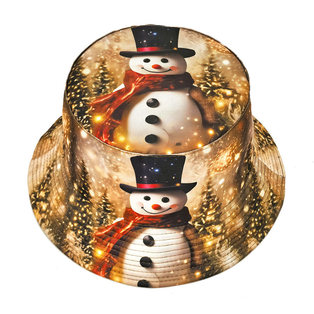 Wholesale Christmas snowman pattern bucket hat