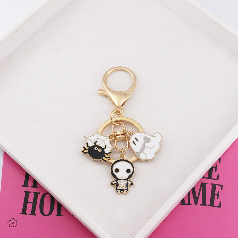 Wholesale Halloween Ghost Cartoon Pumpkin Ghost Alloy Keychain ACC-KC-QiChen006