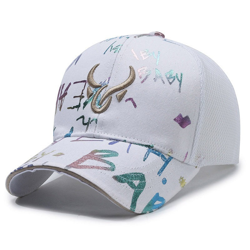 Wholesale Graffiti Embroidery Breathable Hat Baseball Cap ACC-HT-YuFeng001