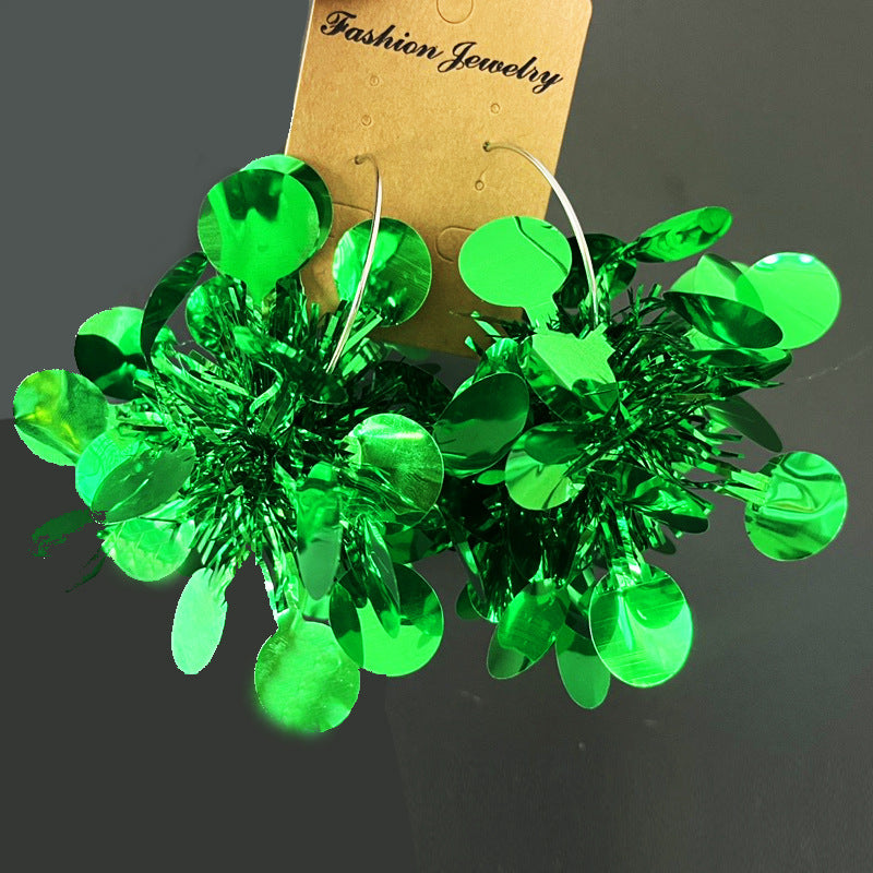 Wholesale 2 Pairs/pack Christmas Solid Color Simple Round Piece Geometric Earrings ACC-ES-HY177