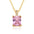 Wholesale Square zircon necklace  simple clavicle chain light luxury clavicle chain