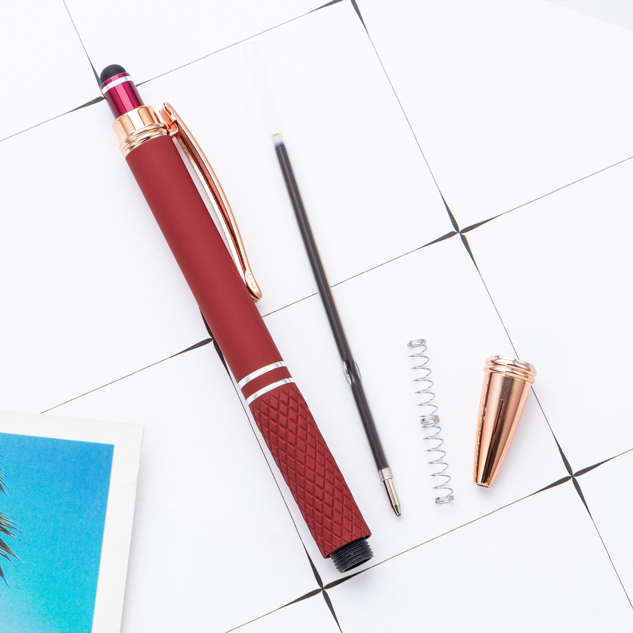 Wholesale writing stationery multi-color metal ballpoint pens