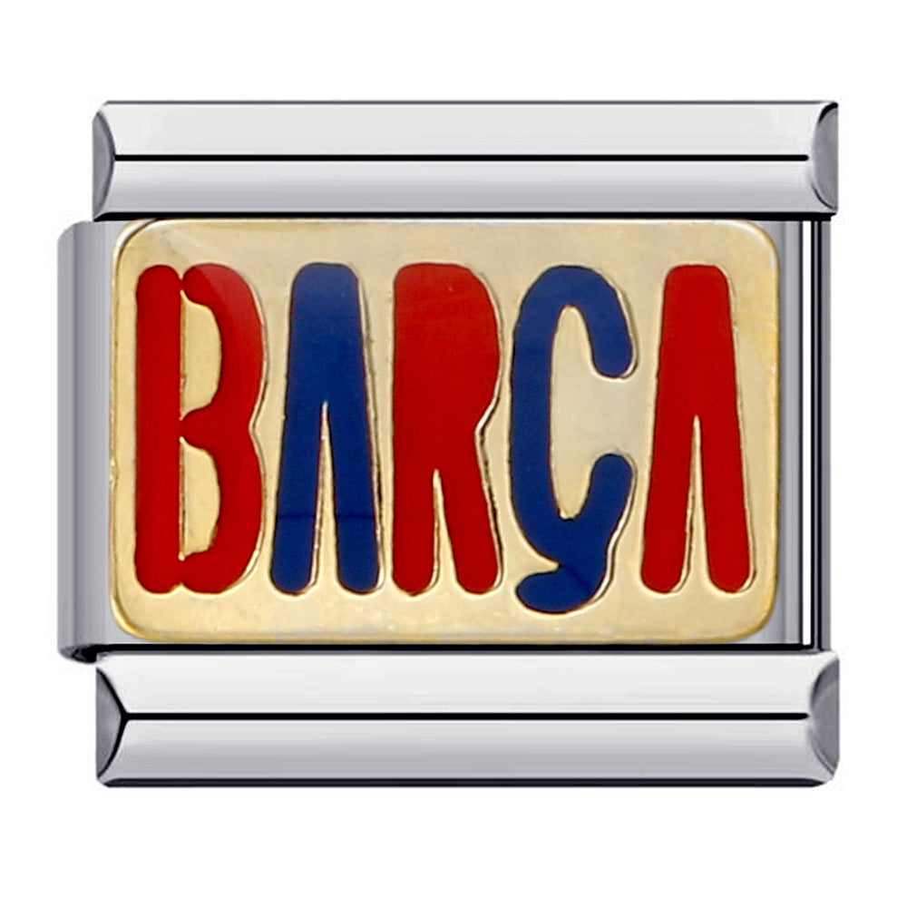 Wholesale  Italian Charm Bracelet Welded Gold Plated Oil Drop DIY ElasticStainless Steel Composable Bracelet