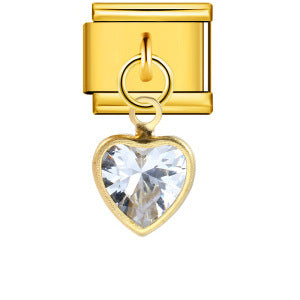 Wholesale Italian modular heart pendant  stainless steel DIY  bracelet